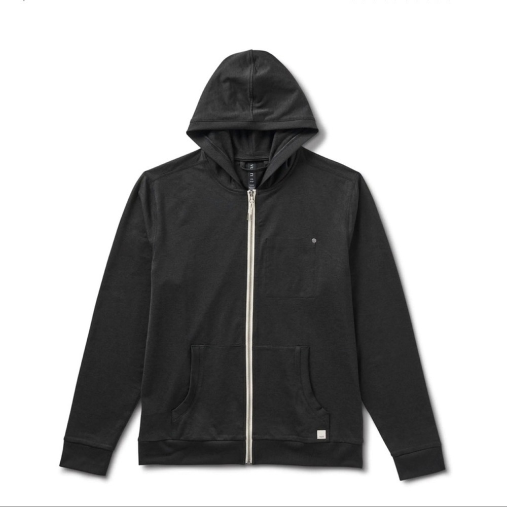 NWOT Men’s Vuori Coronado Zip Hoodie in Black Heather